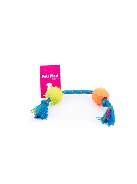 PETSPLAST PELOTA PUAS DE GOMA X2 SOGA ALPINA 8MMX65CM S1401