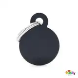 MY FAMILY MEDALLA BASIC SMALL ROUND ALUMINUM BLACK MFB33