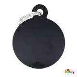 MY FAMILY MEDALLA BASIC BIG ROUND ALUMINUM BLACK MFB34
