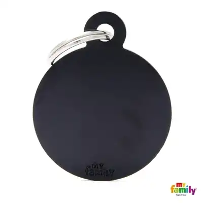 MY FAMILY MEDALLA BASIC BIG ROUND ALUMINUM BLACK MFB34