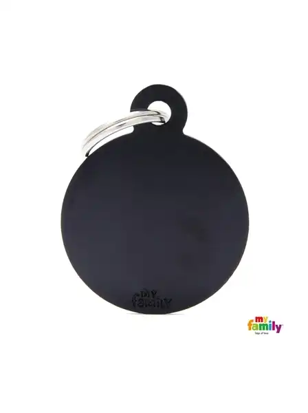 MY FAMILY MEDALLA BASIC BIG ROUND ALUMINUM BLACK MFB34