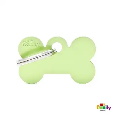 MY FAMILY MEDALLA BASIC SMALL BONE ALUMINUM GREEN MFB37