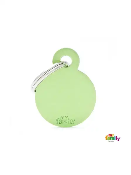 MY FAMILY MEDALLA BASIC SMALL ALUMINUM GREEN MFB39