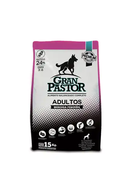 GRAN PASTOR ALIMENTO PERROS ADULTOS MORDIDA PEQUEÑA 15KG