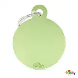 MY FAMILY MEDALLA BASIC BIG ROUND ALUMINUM GREEN MFB40