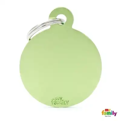 MY FAMILY MEDALLA BASIC BIG ROUND ALUMINUM GREEN MFB40