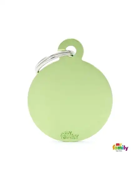MY FAMILY MEDALLA BASIC BIG ROUND ALUMINUM GREEN MFB40