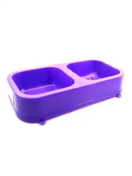 PETSPLAST COMEDERO DOBLE RECTANGULAR