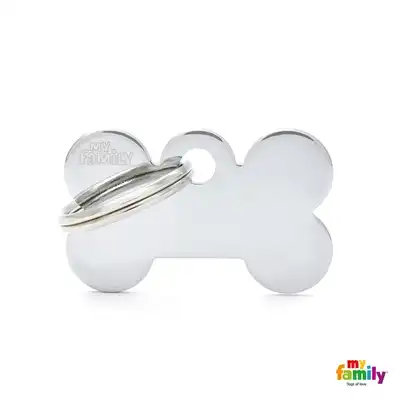 MY FAMILY MEDALLA BASIC CHROME SMALL BONE CHROMED BRASS MFB01