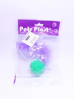PETSPLAST PELOTA CHICA CON PUAS, CASCABEL Y PLUMA