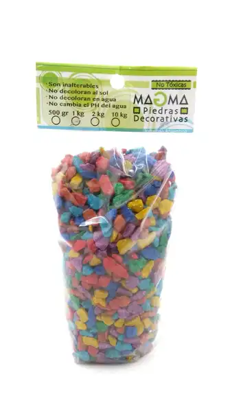 MAGMA PIEDRA DECORATIVA LINEA AQUA MEZCLA OSCURA X500GRS