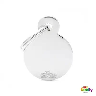 MY FAMILY MEDALLA BASIC CHROME SMALL ROUND BRASS MFB11