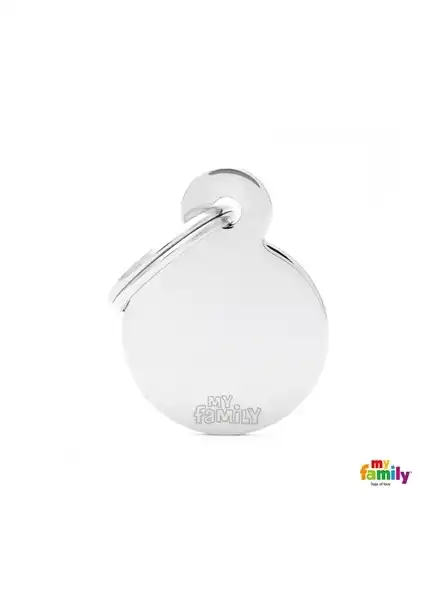 MY FAMILY MEDALLA BASIC CHROME SMALL ROUND BRASS MFB11
