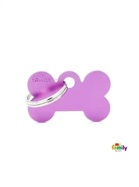 MY FAMILY MEDALLA BASIC SMALL BONE ALUMINUM PURPLE MFB51