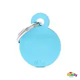 MY FAMILY MEDALLA BASIC SMALL ROUND ALUMINUM LIGHT BLUE MFB55