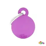 MY FAMILY MEDALLA BASIC SMALL ROUND ALUMINUM PURPLE MFB56