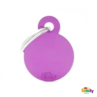 MY FAMILY MEDALLA BASIC SMALL ROUND ALUMINUM PURPLE MFB56