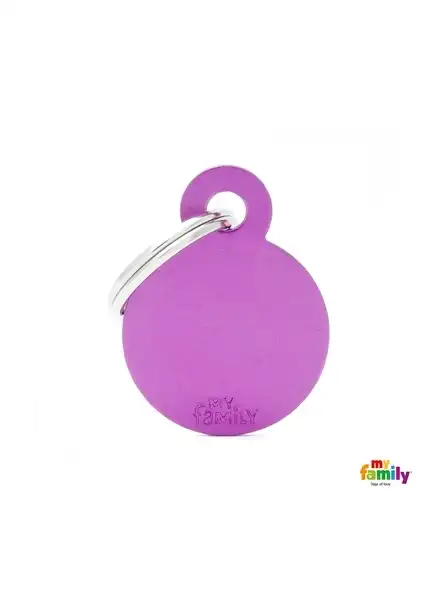 MY FAMILY MEDALLA BASIC SMALL ROUND ALUMINUM PURPLE MFB56