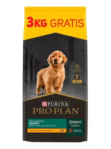 PROPLAN CACHORRO RAZA MEDIANA 15KG + 3KG DE REGALO 