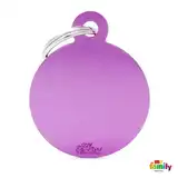 MY FAMILY MEDALLA BASIC BIG ROUND ALUMINUM PURPLE MFB61