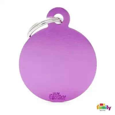 MY FAMILY MEDALLA BASIC BIG ROUND ALUMINUM PURPLE MFB61