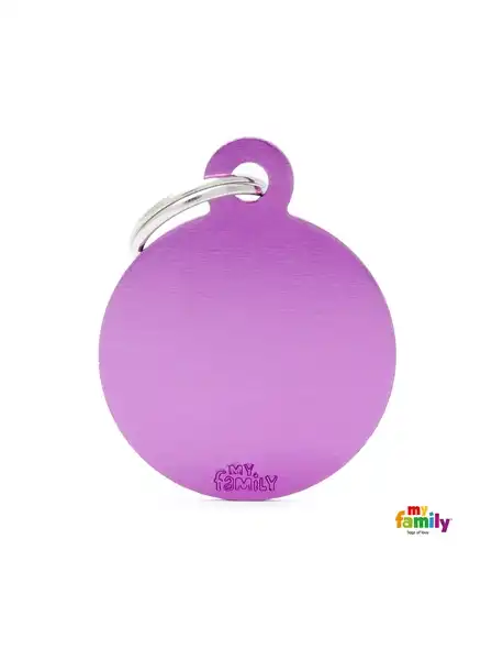 MY FAMILY MEDALLA BASIC BIG ROUND ALUMINUM PURPLE MFB61