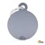 MY FAMILY MEDALLA BASIC BIG ROUND ALUMINUM GREY MFB62