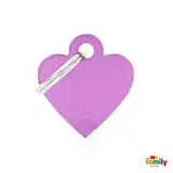 MY FAMILY MEDALLA BASIC SMALL HEART ALUMINUM PURPLE MFB71