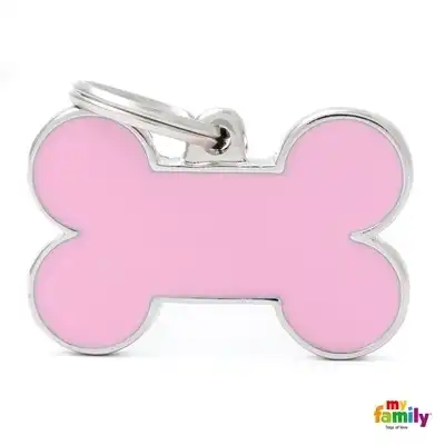 MY FAMILY MEDALLA HANDMADE BIG BONE PINK BH01