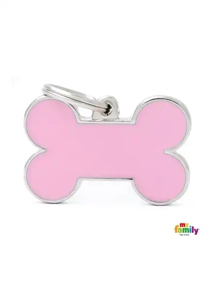 MY FAMILY MEDALLA HANDMADE BIG BONE PINK BH01
