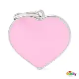 MY FAMILY MEDALLA HANDMADE BIG HEART PINK BH11