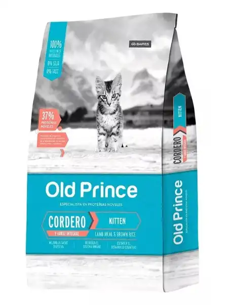 OLDPRINCE NOVEL CORDERO Y ARROZ CAT KITTEN 3 KG