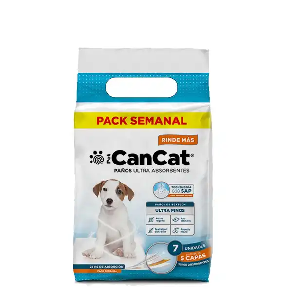 CAN CAT PAÑOS PREMIUM X 7