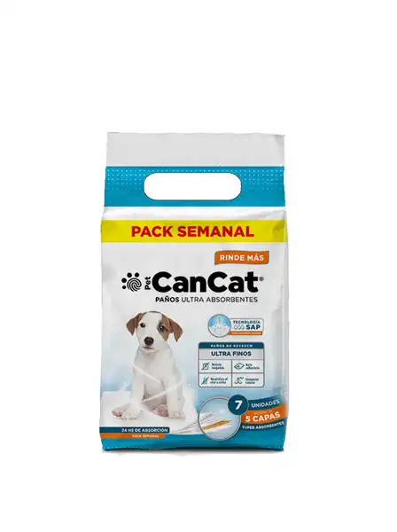 CAN CAT PAÑOS PREMIUM X 7