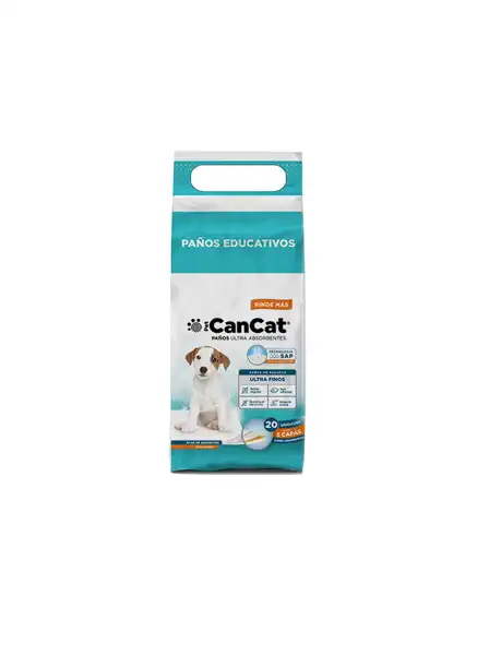 CAN CAT PAÑOS PREMIUM X 20 UNIDADES