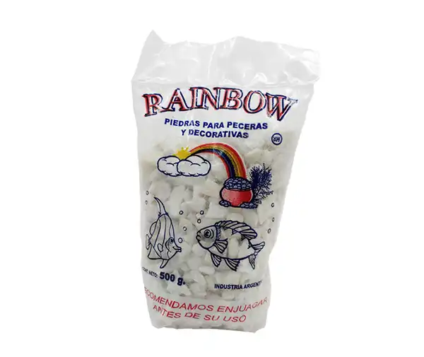 RAINBOW PIEDRA DECORATIVA BLANCA 1/2 KG.
