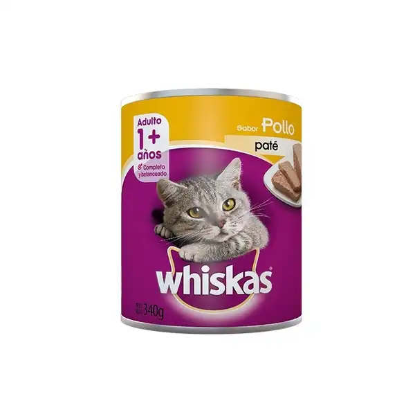 WHISKAS LATA POLLO 340GRS