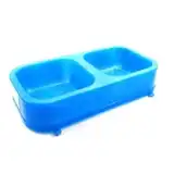 PETSPLAST COMEDERO DOBLE RECTANGULAR CON BRILLANTINA
