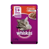 WHISKAS POUCH CARNE EN SALSA 85GRS