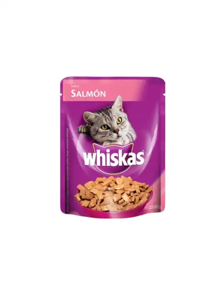 WHISKAS POUCH SALMON EN SALSA 85GRS