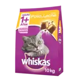 WHISKAS ADULTO 1+ SABOR POLLO Y LECHE 10KG