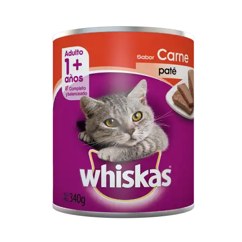 WHISKAS LATA CARNE 340GRS