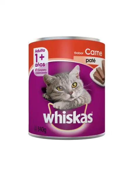 WHISKAS LATA CARNE 340GRS