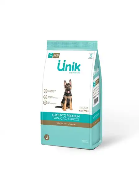 UNIK PERRO CACHORRO TALLA MEDIANA Y GRANDE 15KG