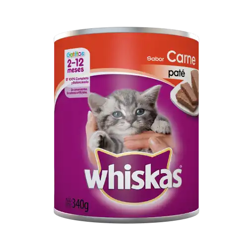 WHISKAS LATA GATITO CARNE 340GRS