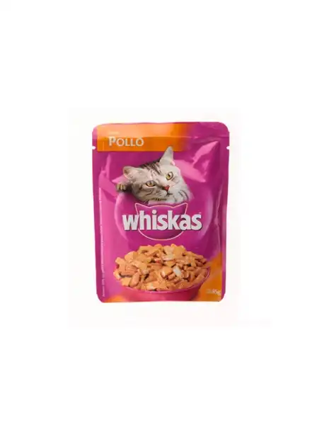 WHISKAS POUCH POLLO EN SALSA 85GRS