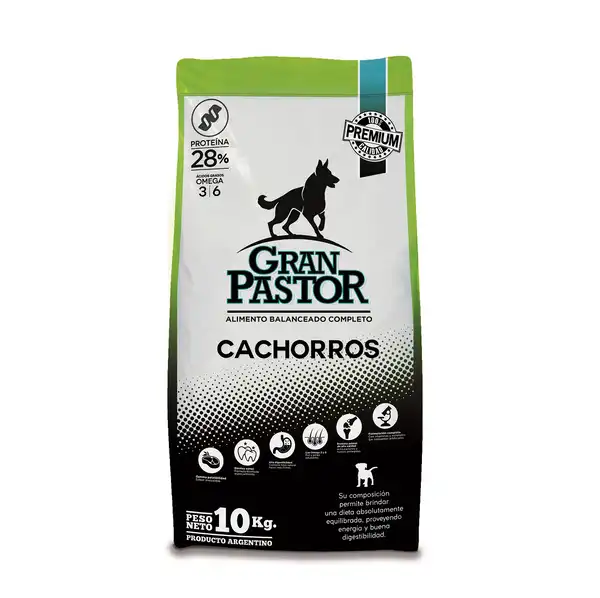 Alimento Balanceado Seco Gran Pastor Perros Cachorros 10 kg