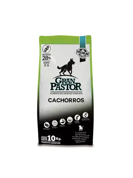 Alimento Balanceado Seco Gran Pastor Perros Cachorros 10 kg
