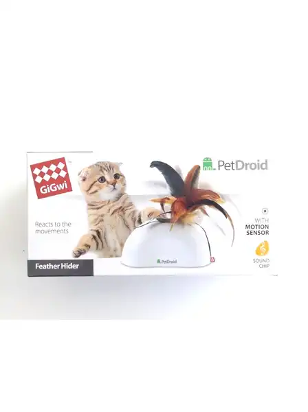 GIGWI PET DROID CON SENSOR MOV. PLUMA NAT Y SONIDO 