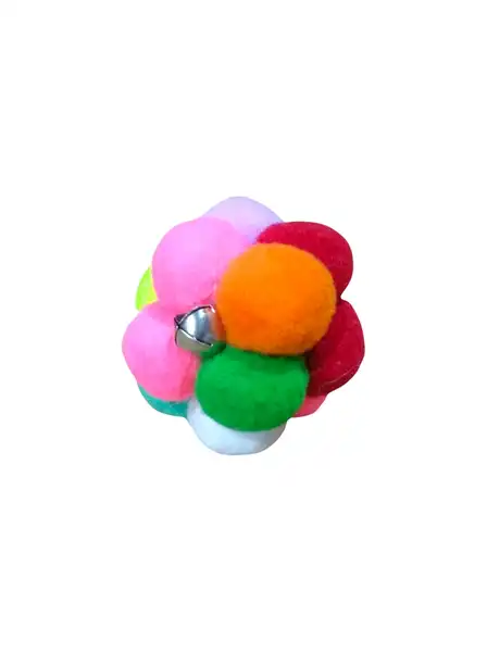 MODEL JUGUETE GATO PELOTA POMPONES CON CASCABEL
